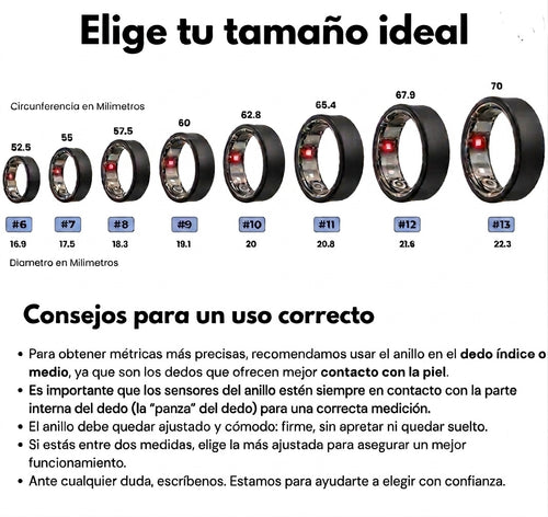 Anillo Inteligente Titanio Con IA - Salud Sueño Estrés Ritmo Cardíaco Deportes
